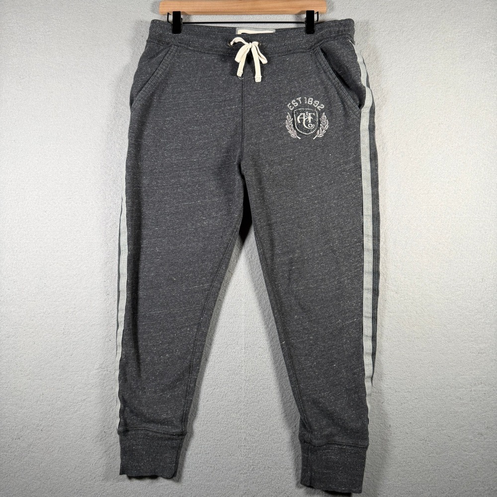 Abercrombie & Fitch 1892 Collection Gray Marl Jogger Sweatpants Women Large